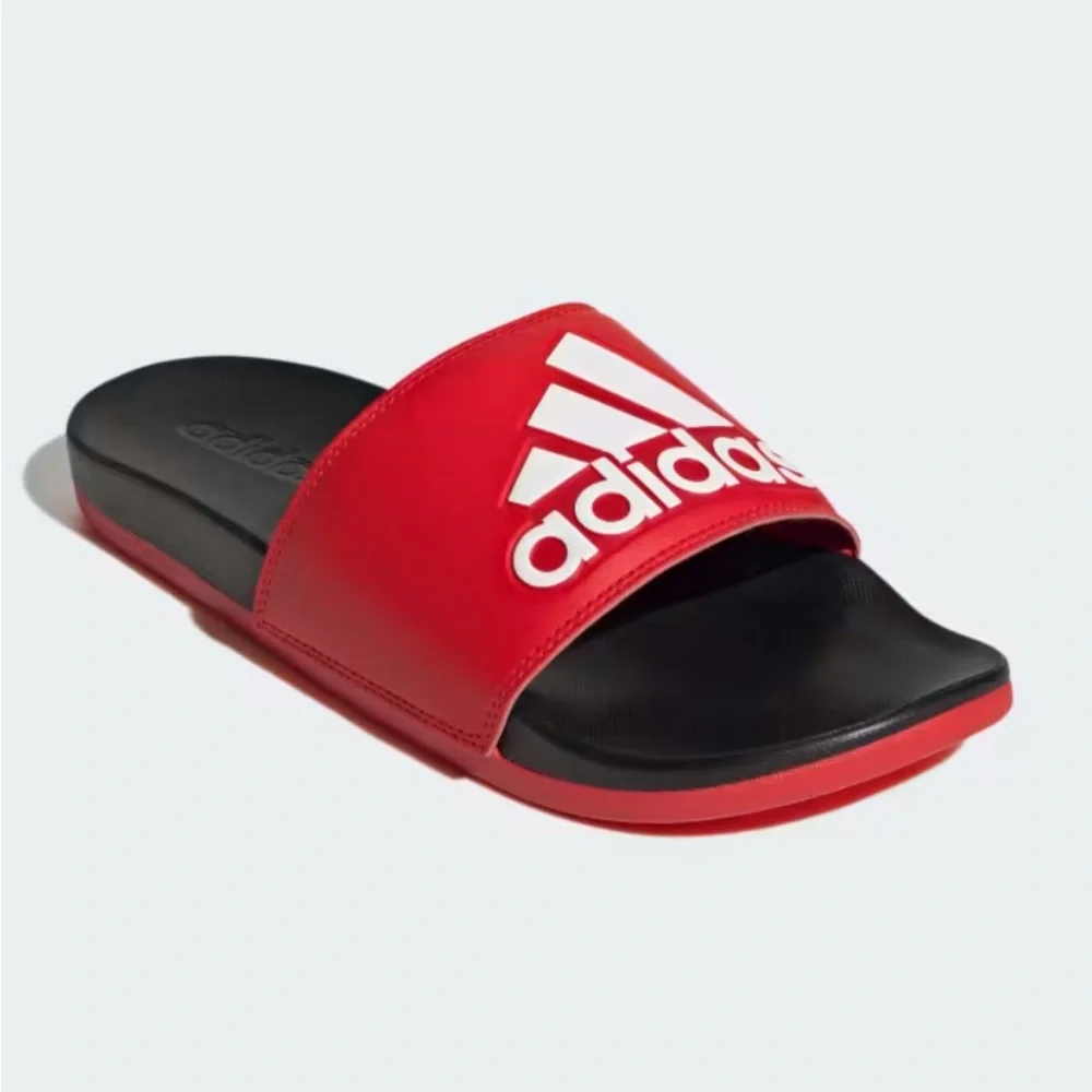 Adidas Bold Red and Black Sandals